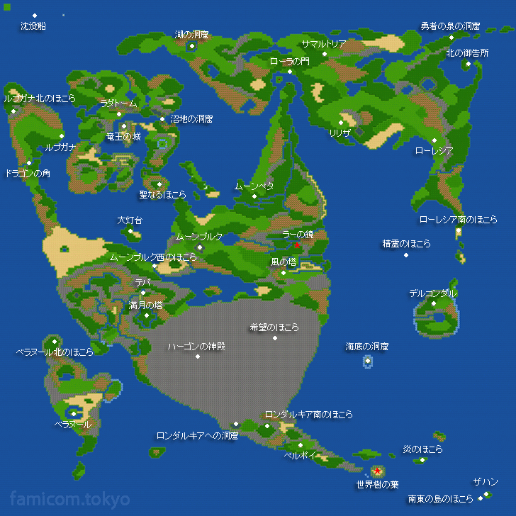 ドラクエ2｜マップ[世界地図]